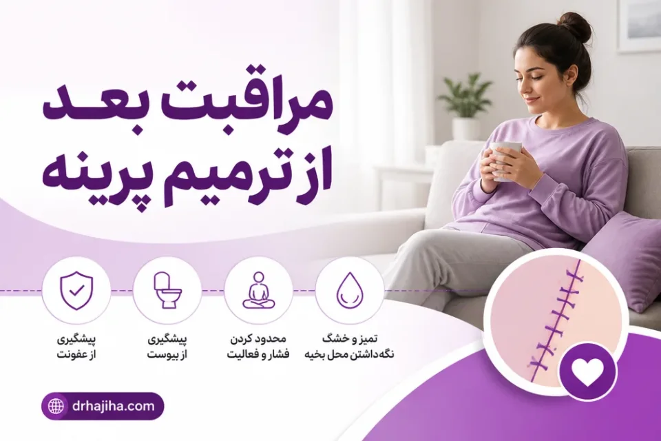 مراقبت و استراحت پس از ترمیم پرینه و پرینورافی